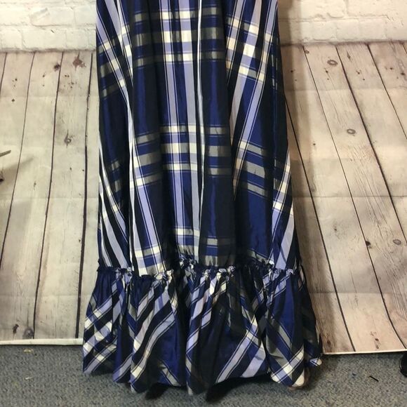 Neiman Marcus Vintage 1960s Velvet & Plaid Victorian Maxi Dress Small - Picture 6 of 10